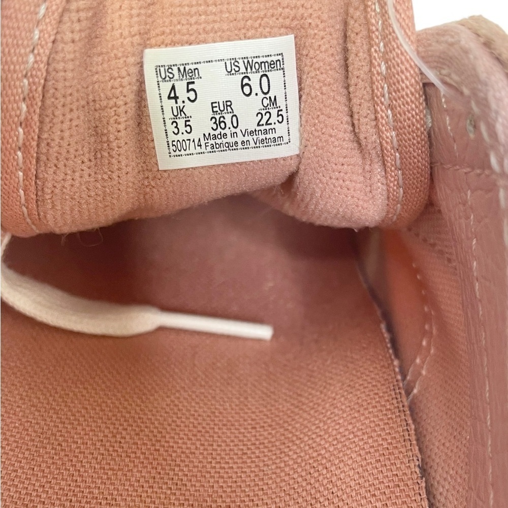 New Vans 36 Sf‎ Two Tone Pink Low Profile Shoes NWOT - Picture 10 of 13